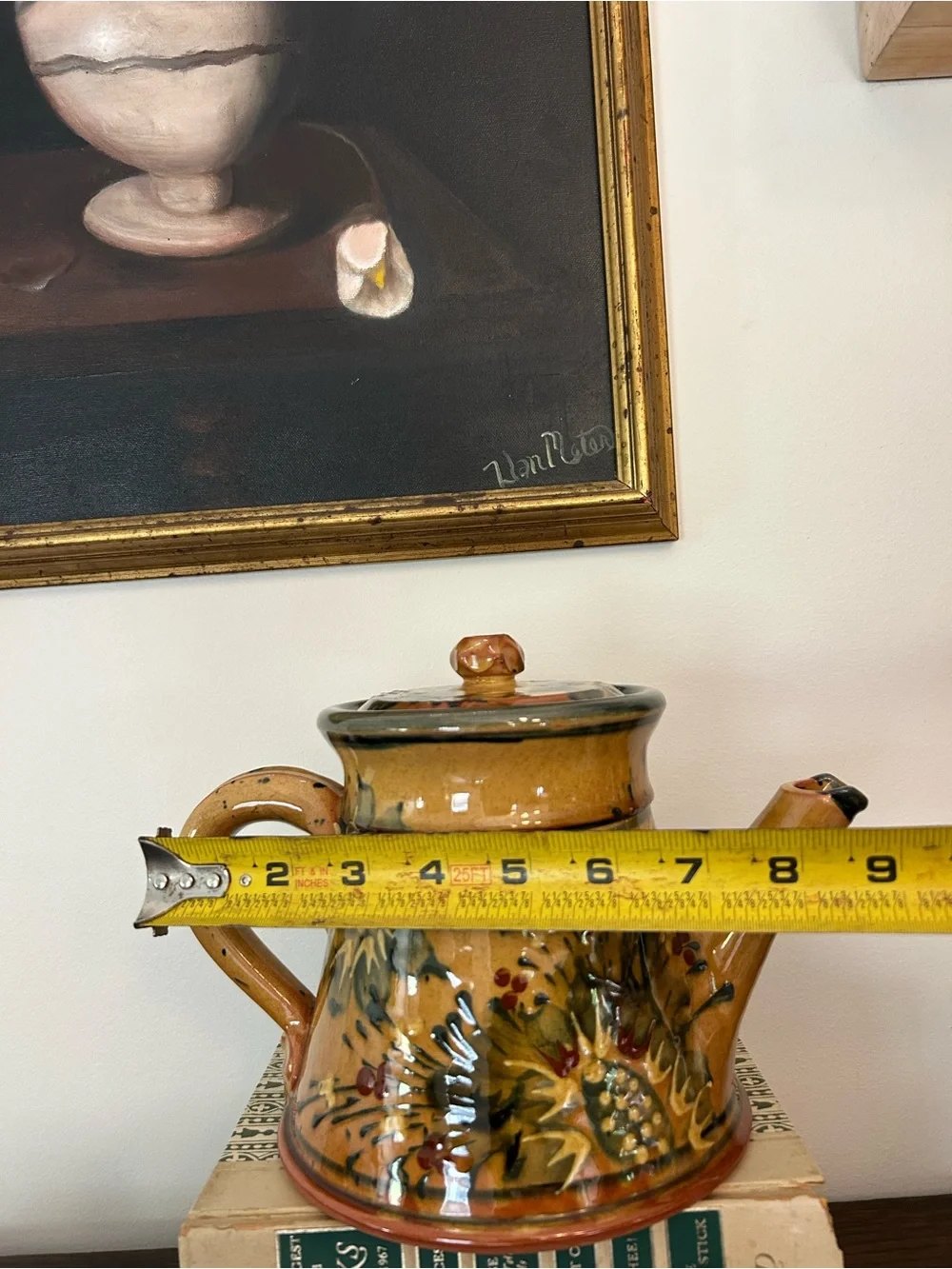 French FF Griffi Corsica Terraghja Hand-Painted Teapot